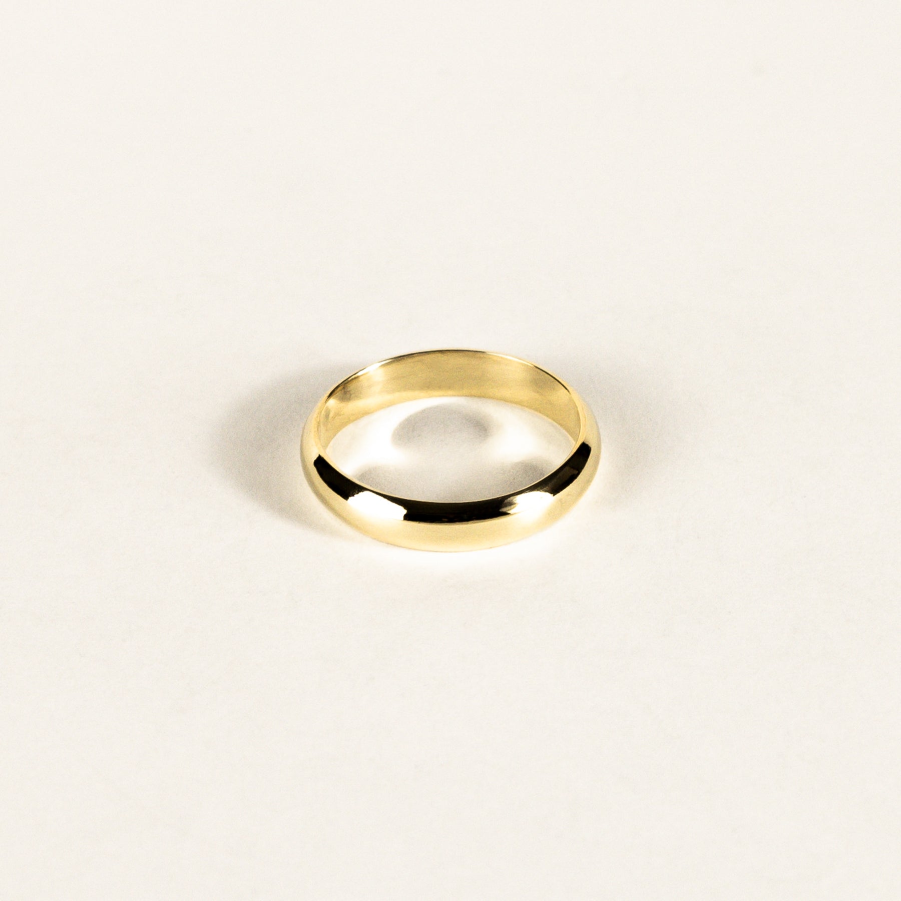 Large Half Round Gold Ring