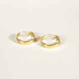Square Flat Gold Vermeil Hoops