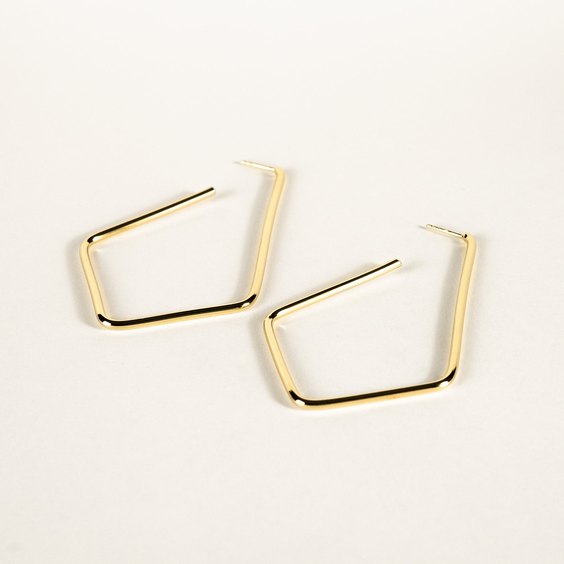 Diamond Gold Vermeil Hoops