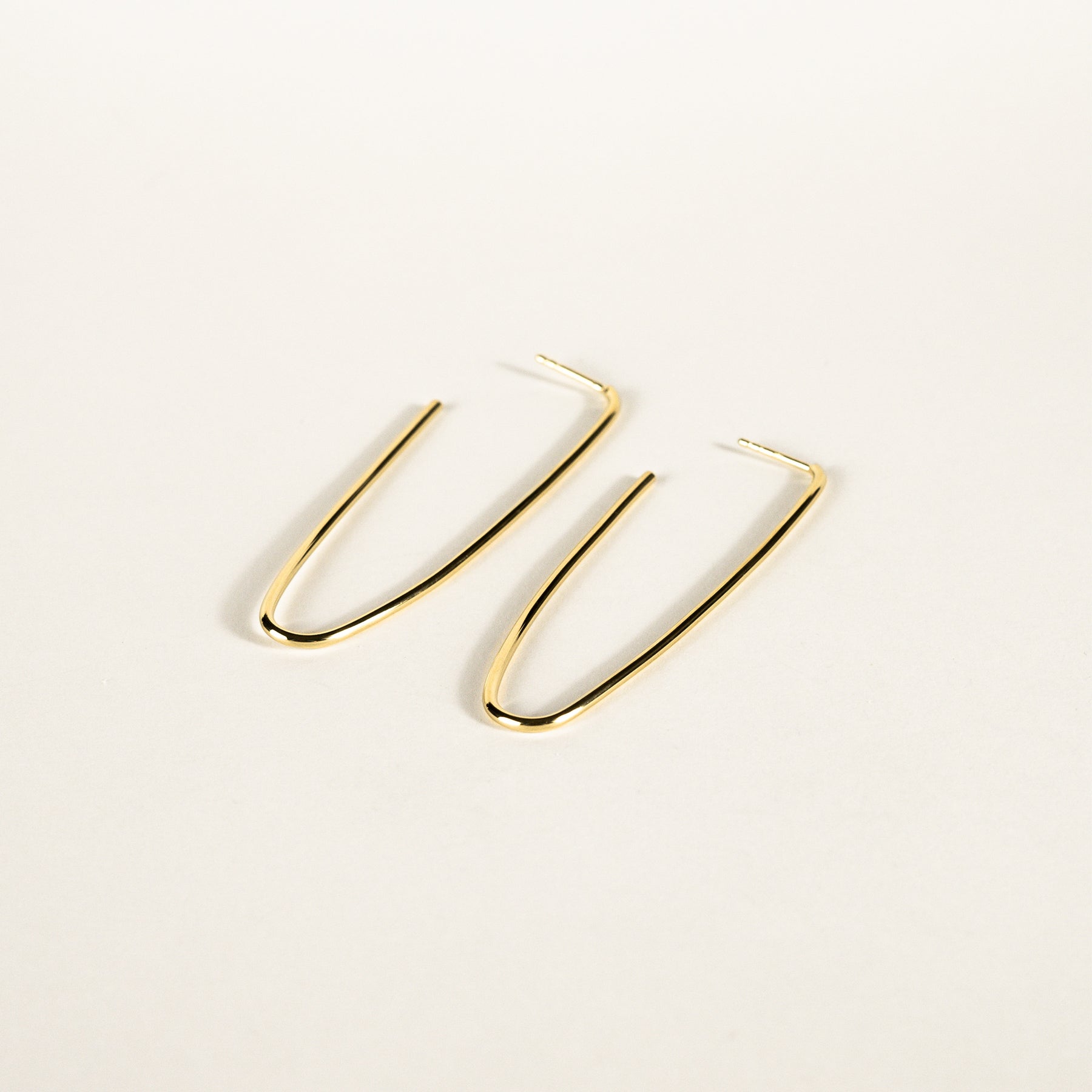 Oval Gold Vermeil Hoops