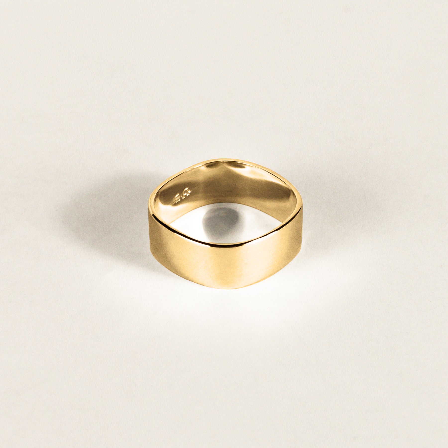 Flat Square Gold Ring