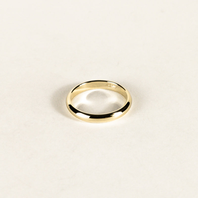 Small Half Round Gold Ring