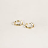 Small Paper Clip Gold Vermeil Hoops