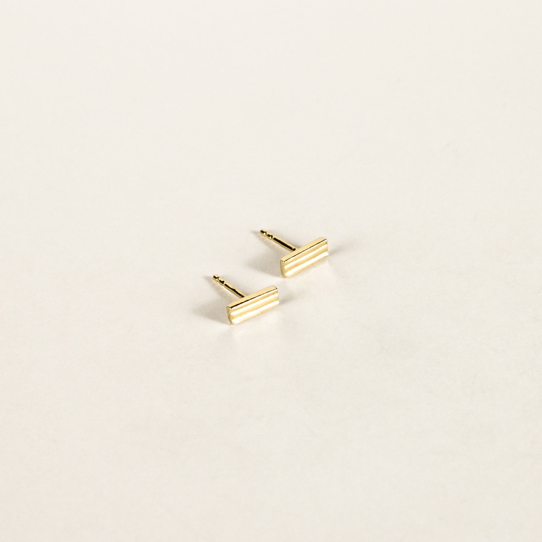 Studs strie or vermeil